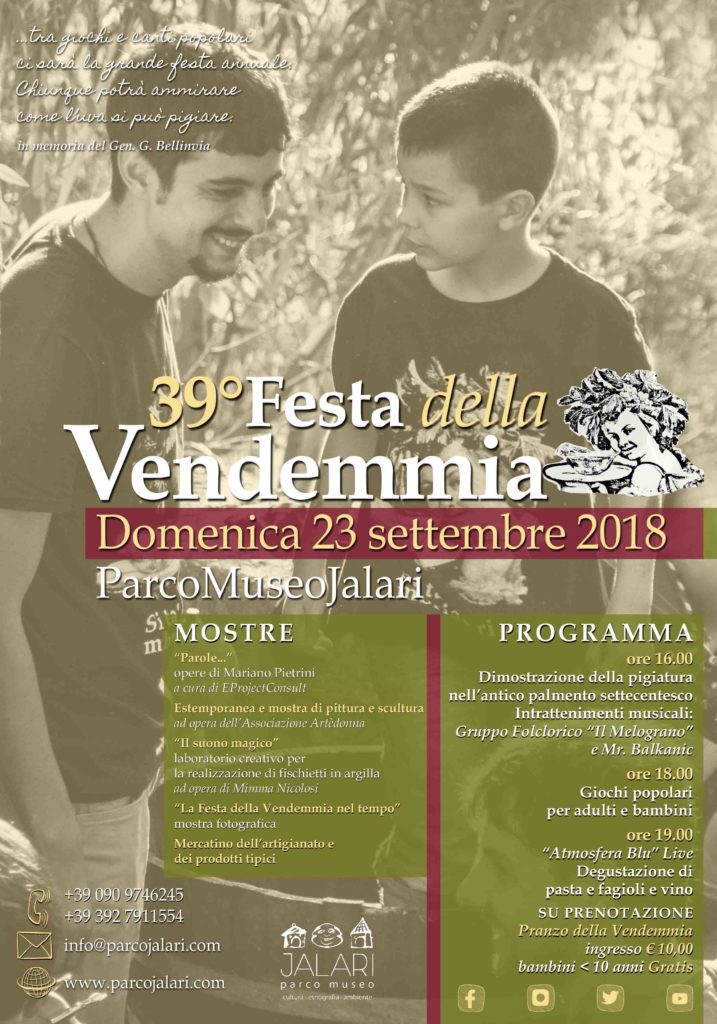 Festa della Vendemmia 2018 al Parco Museo Jalari